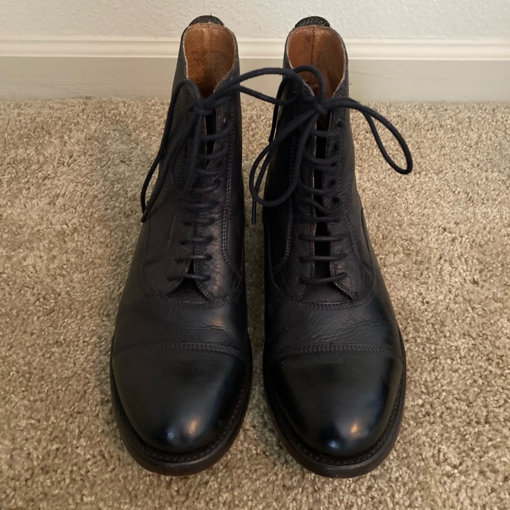 Frye Men's Dark Leather Lace-Up Boots